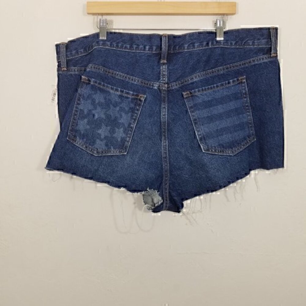NWT Old Navy O.G Short High Rise Button Fly Blue Plus Size 20